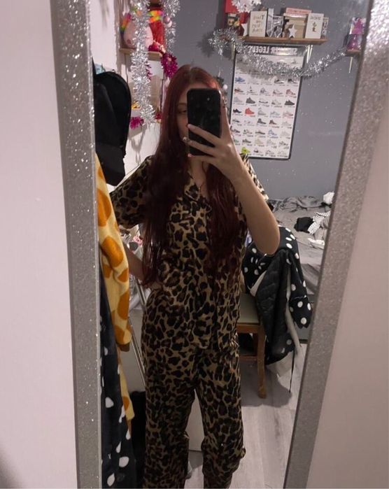 Pijama 3 piese leopard