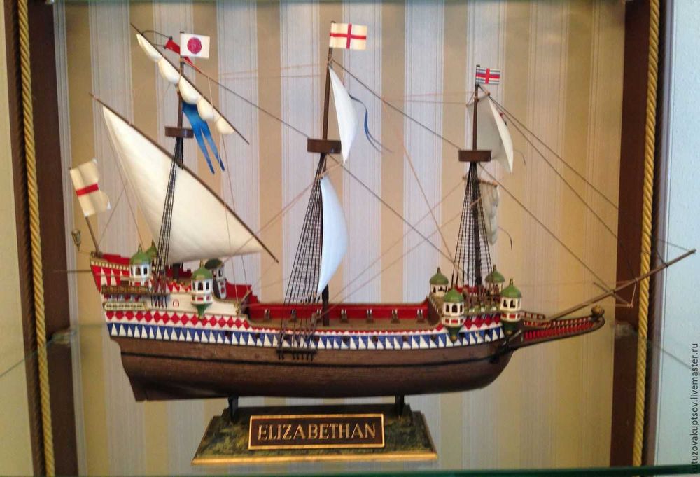 Сборная модель Галеон "ЭЛИЗАБЕТ" Фрэнсиса Дрейка в масштабе 1:200