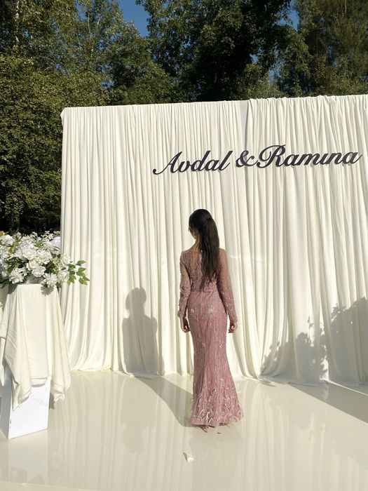 нарядное платье розовое