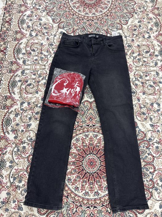 Baggy jeans black and hat corteiz
