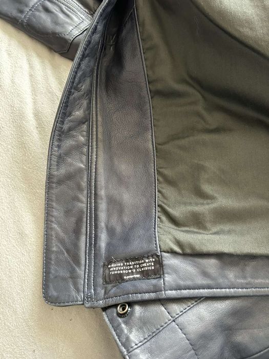 Оригинално кожено яке G-star RAW biker leather jkt D16182-B508-4213