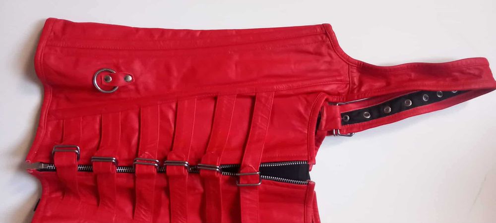 Кожен дамски оригинален готик корсет