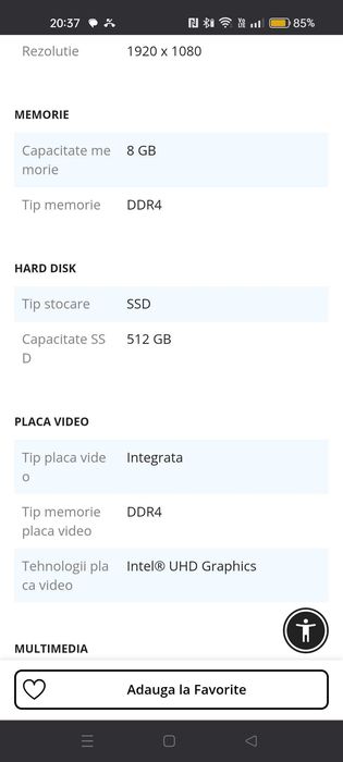 Laptop 17,3 inch aproape nou