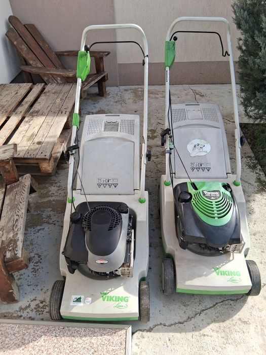 Vând 2 mașini de tuns gazon pe benzină Viking. MB 450 M