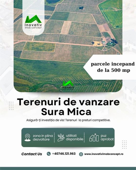 Teren intravilan de vanzare Sibiu Sura Mica