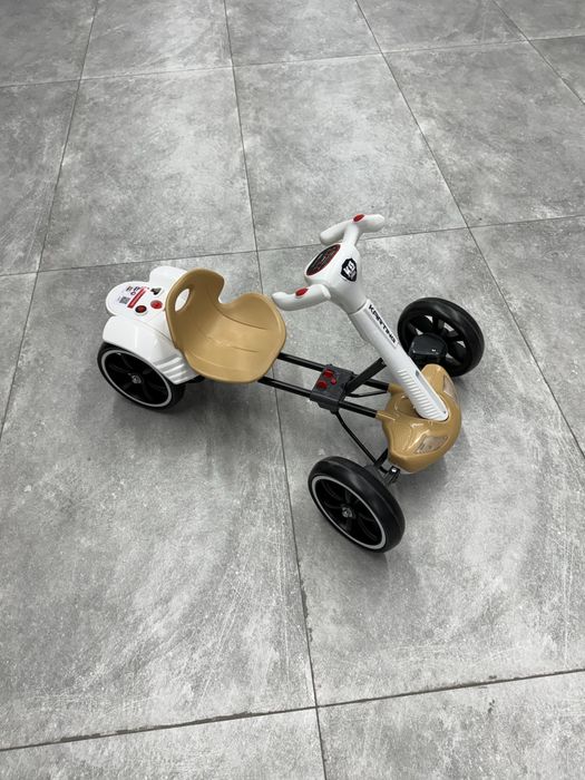 Электромобиль детский с Go-kart белый, машина детская электромобиль
