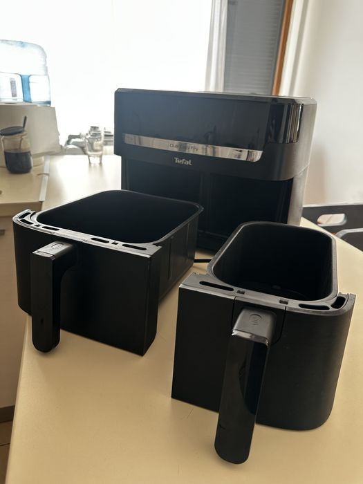 Air fryer Tefal Dual Easy Fry & Grill – 2 cuve, stare foarte bună