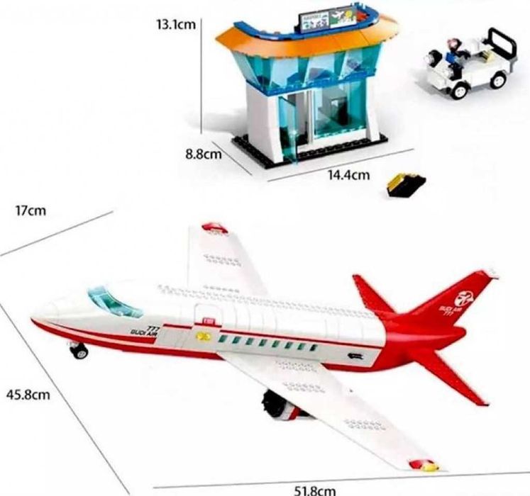 Конструктор/ЛЕГО самолет - летище 720 части