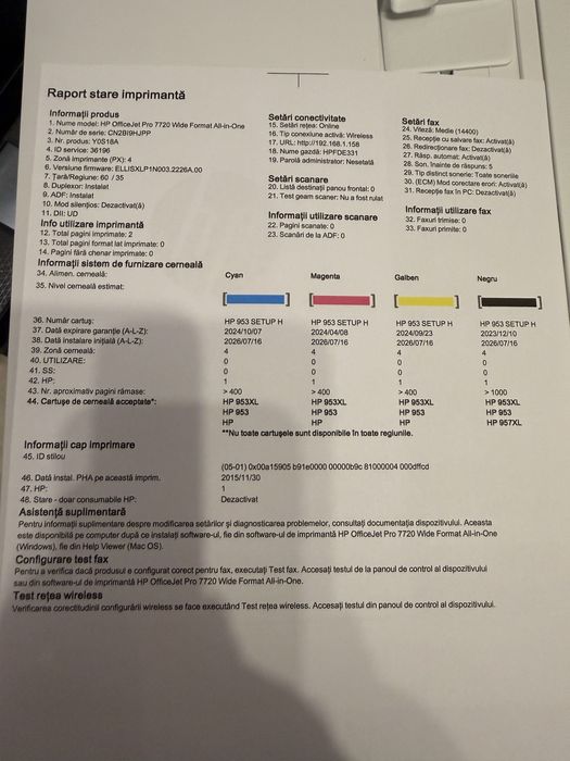 NOU Imprimanta a3 hp officejet pro 7720