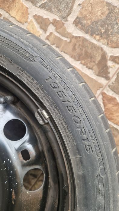 Jante R15 ( 5x100 )originale VW skoda + cauciucuri de vara 195/50/ R15