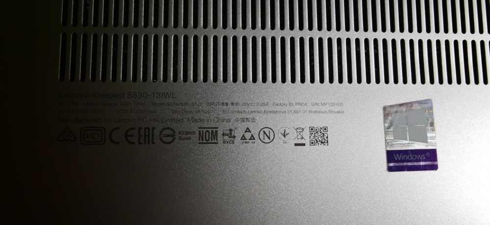 Lenovo IdeaPad S530 13.3” – i5 Gen 8 / 8GB RAM / SSD 256GB / Aluminiu