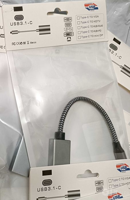 Кабель - адаптер  USB Type-C to DP. 4K