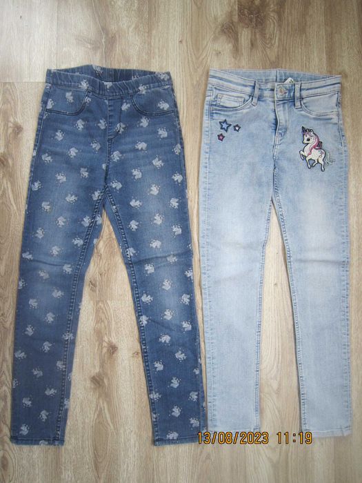 Дънки и блуза с Еднорози на H&M за 7-8 год.