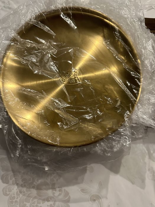 Золотые тарелки 20 шт