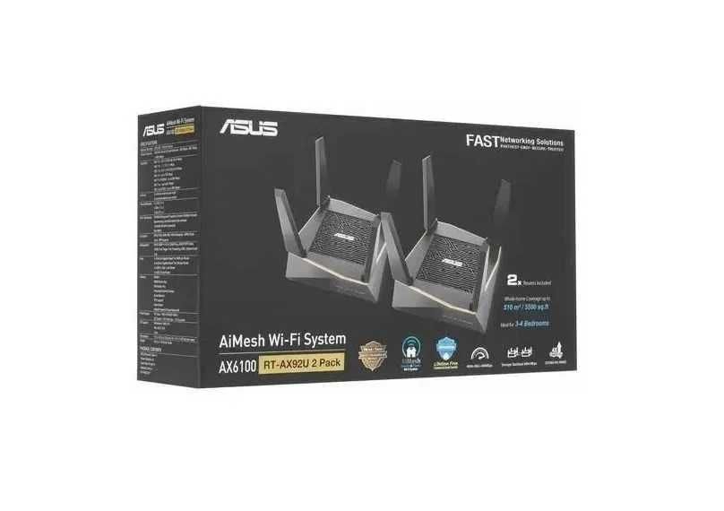 ^ Рассрочка на Wi-Fi роутер ASUS RT-AX92U 2-Pack-AX6100