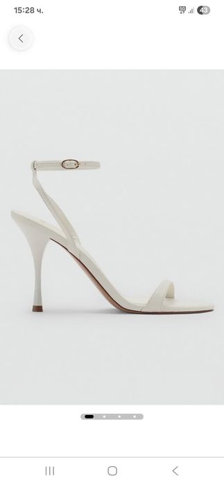 Сандали от еко кожа с ток Mango