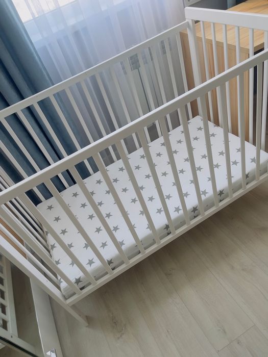 Кровать детская белое дерево