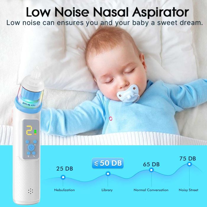 Електрически аспиратор за нос за бебе с 5 степени на засмукване