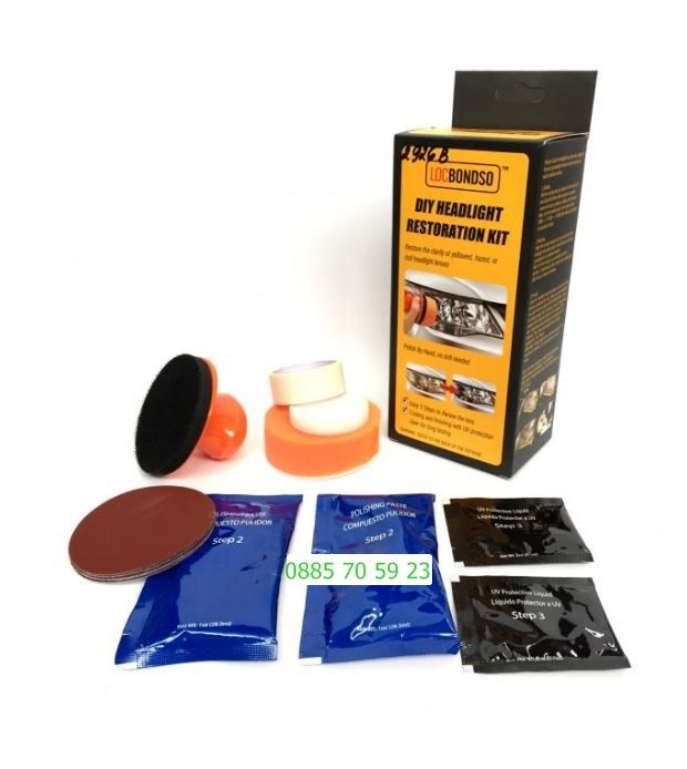 Комплект за ръчно или машинно полиране възтановяване на фарове