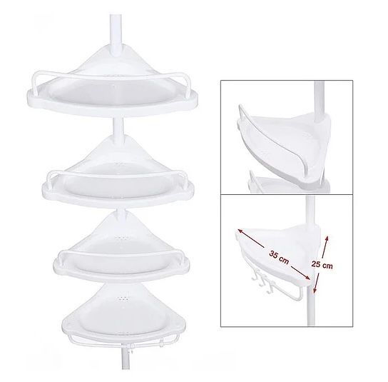 Ъглова етажерка за баня