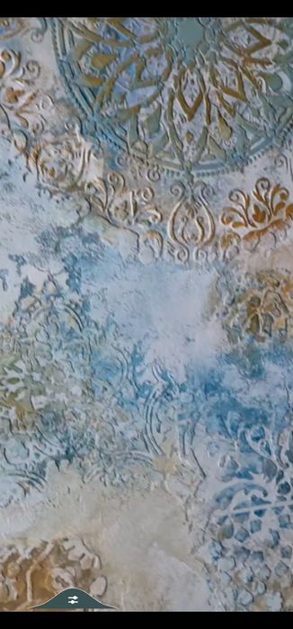 Декор стен со шпатлевки.