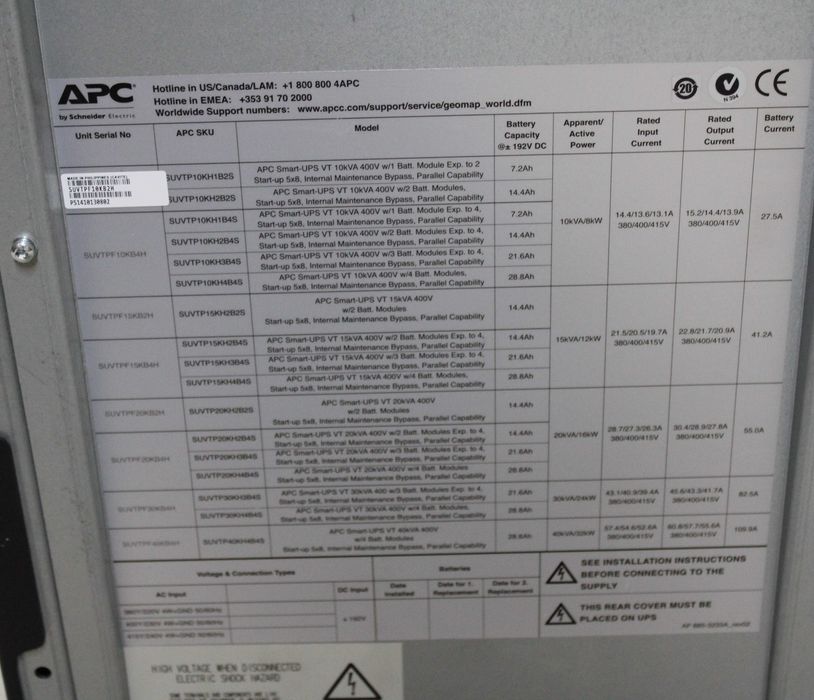 UPS APC suvtpf10kb2h 10kVA