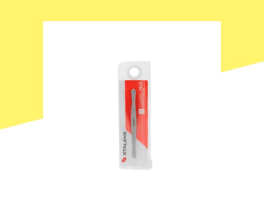 Скосена пинсета за вежди Staleks Classic TC-10/3