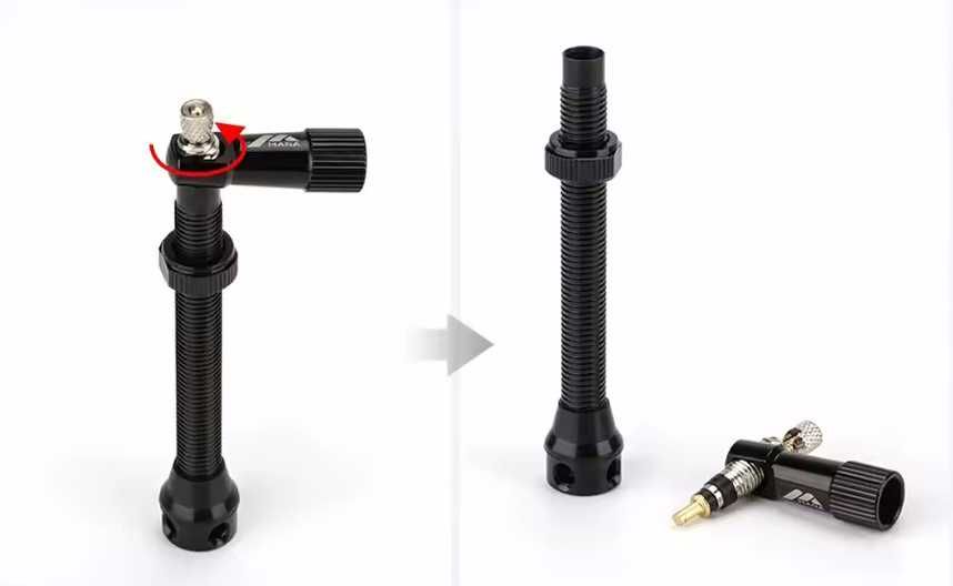 Винтили за Tubeless Mana 40mm Presta Черни/Титаниум