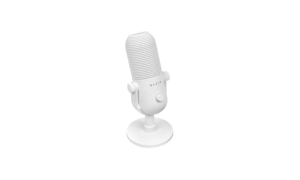}Микрофон геймерский Razer Seiren V3 Chroma, Uni, RGB, USB-A,2м, белый