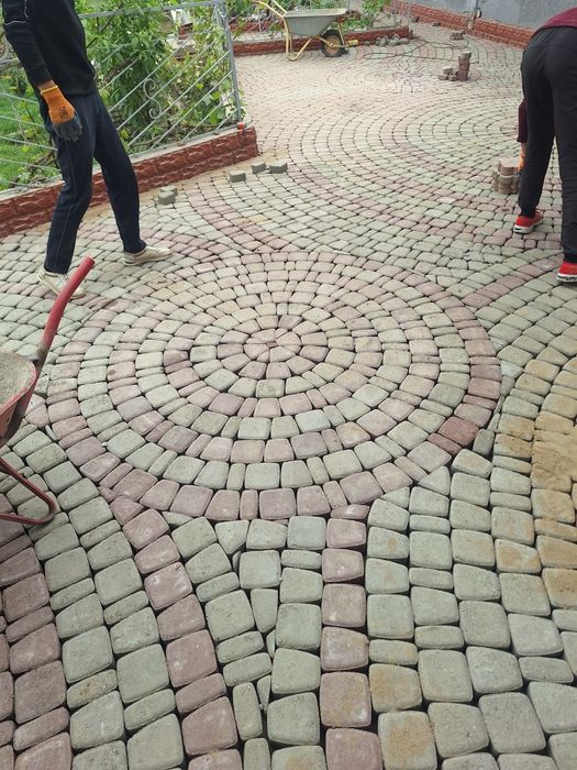 Укладка брусчатки