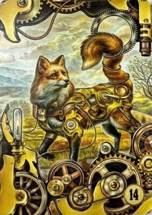 Оракул Ленорман Стимпанк Барбары Мур Steampunk, размер 7х12см