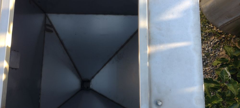 Buncăr peleți, cereale, făină din inox