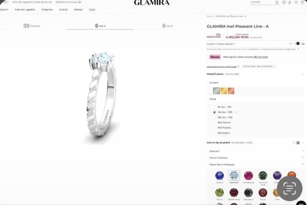 Inel aur alb 14K Glamira