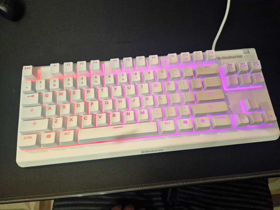 Tastatura Gaming SteelSeries Apex 3 TKL alba