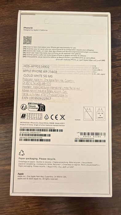 *Oferta AZI* iPhone Air 256gb White Alb *nou