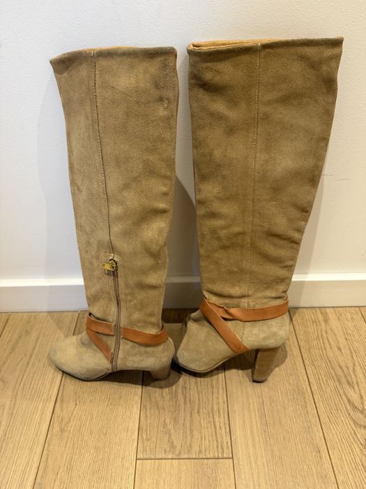 Cizme de primavara,piele intoarsa Stefanel