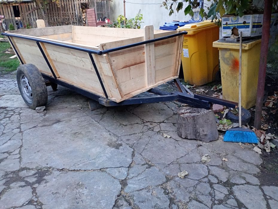 Remorca mono acxa lungime 3 metri Cu sistem de frânare
