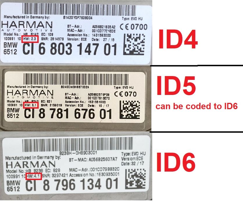 Navigație NBT EVO ID 4 ID5 ID6 pentru BMW F10,F20,F30,F15,F16