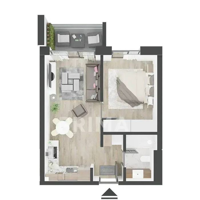 Apartament cu 2 camere în PRIMA Green – bloc P5, fază de construcție