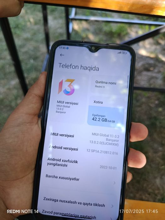 Xiaomi Redmi Note 9S Holati ideal