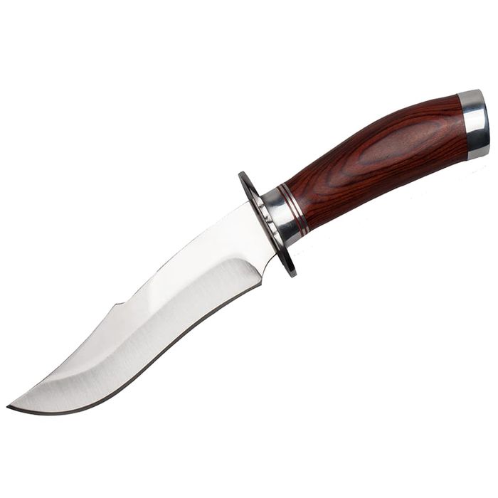 Cutit de vanatoare Fancy Blade, 25.5 cm, argintiu, teaca inclusa