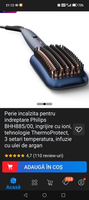 Perie incalzita Philips BHH885
