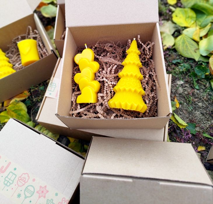 Подаръчни Кутии - Свещи от Пчелен Восък