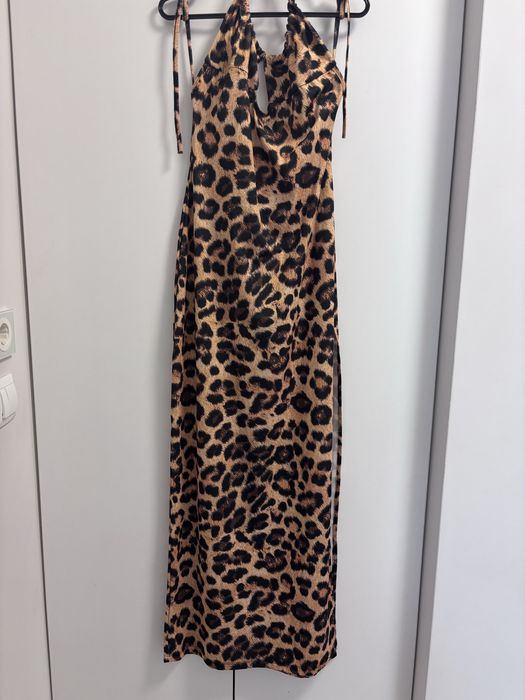 Нова леопардова дълга рокля, размер М