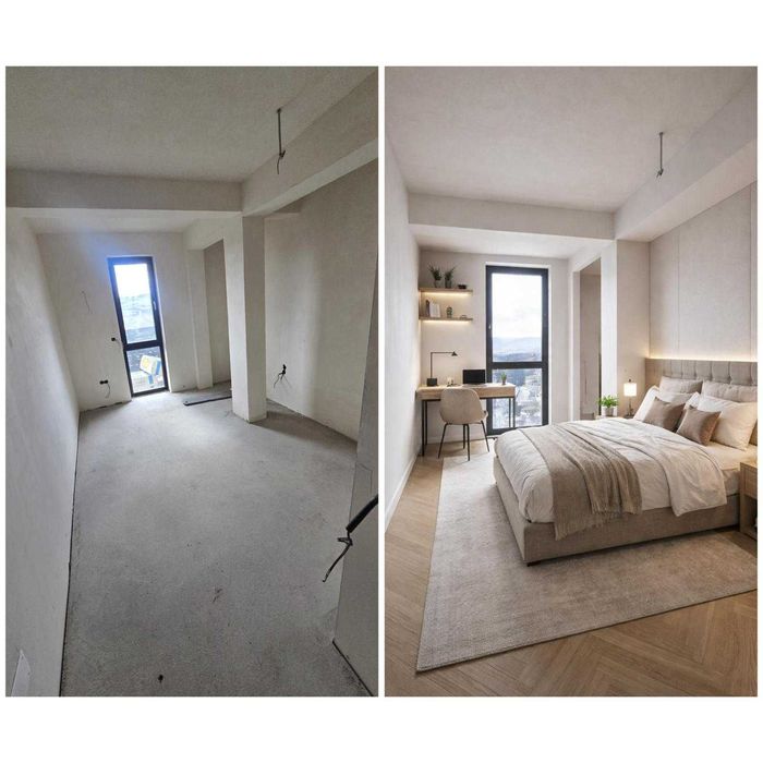 Apartament 3 camere semifinisat zona Baciu, parcare subterana, priveliste deosebita