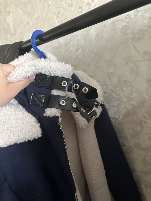 Дубленка синий весений-зимний