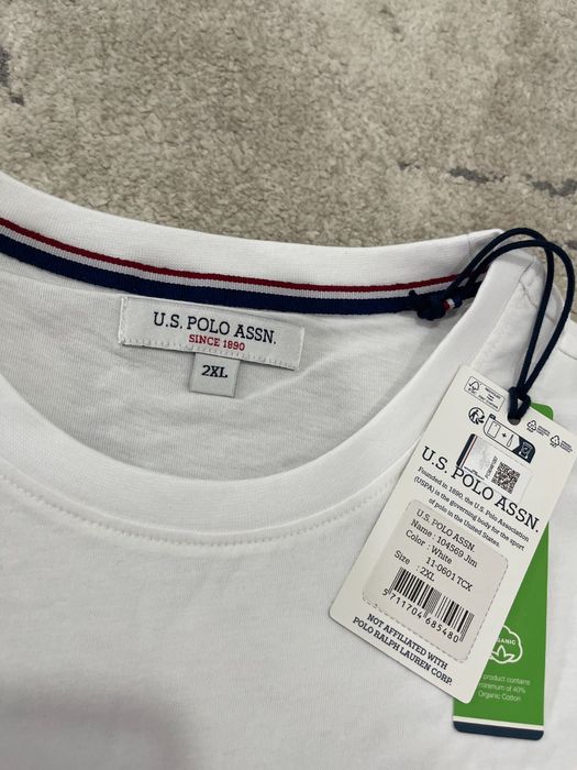 Tricou U S Polo Assn alb 2XL