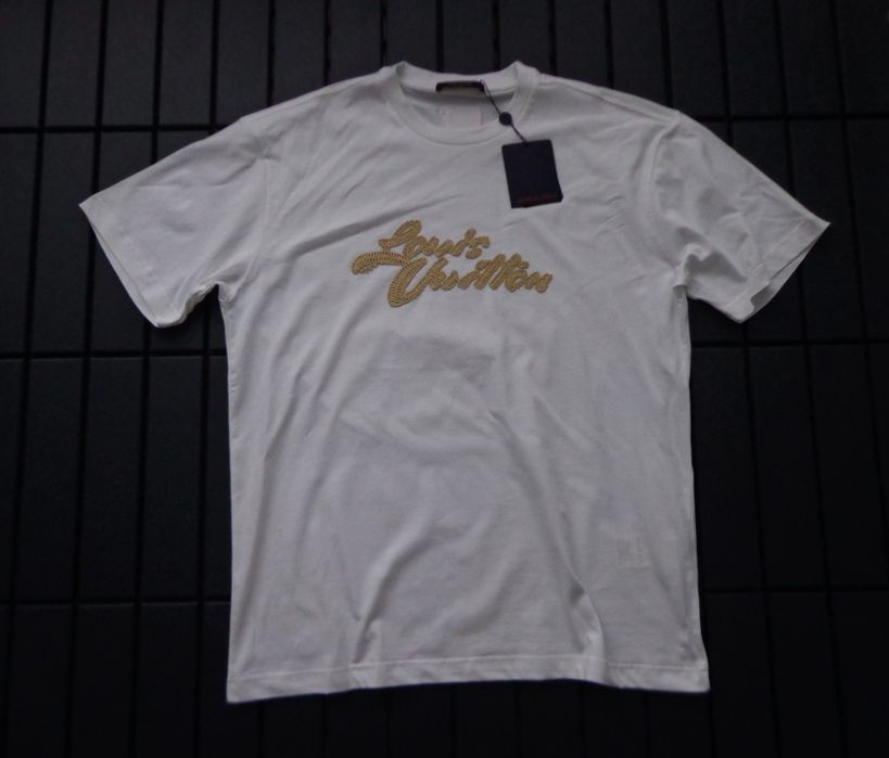 Мъжка тениска Louis Vuitton Embroidered Signature T shirt