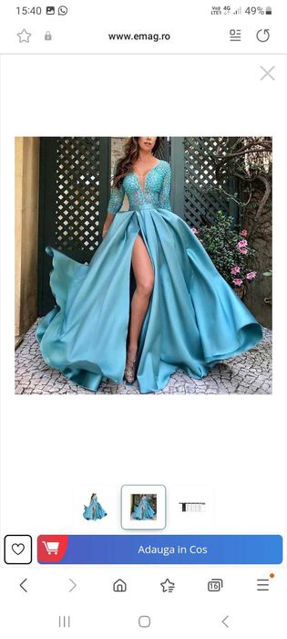 Rochie eleganta noua, baby blue 3XL
