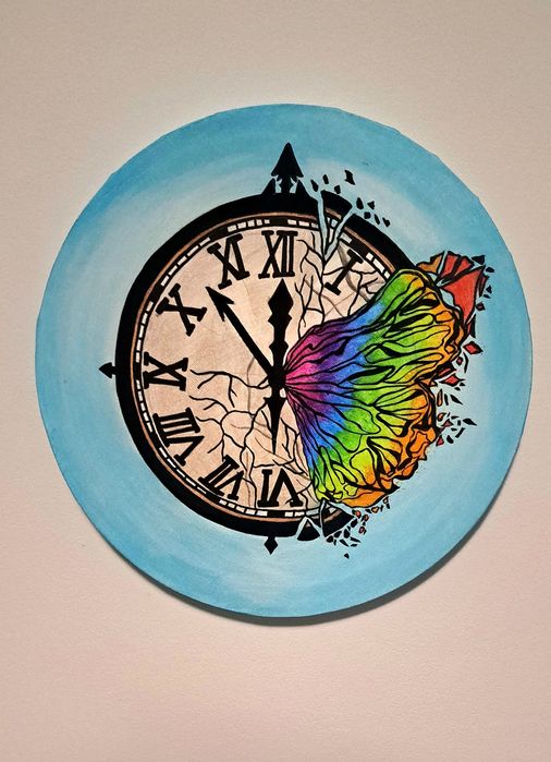 Tablou canvas pictat manual